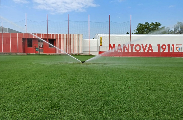 Impianto di irrigazione presso il centro sportivo Mantova 1911, Paradello