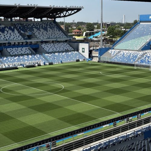 Terreno di gioco in erba naturale del Mapei Stadium curato da Paradello